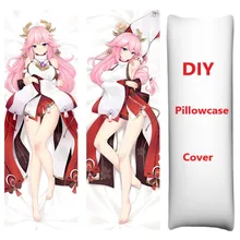 Juego de Anime japonés Dakimakura funda Kawaii abrazando cuerpo Almohada de la isla de Kyushu impacto Cosplay Almohada chica Sexy Almohada Kikuchi 150X50