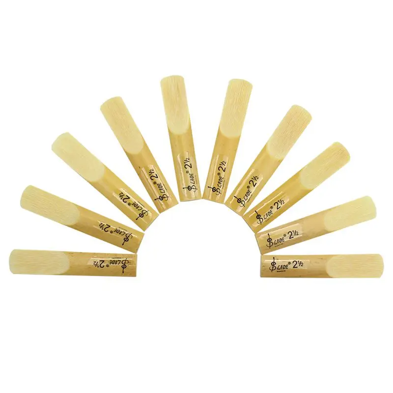 10pcs/box SLADE Alto bE Saxophone Reeds Bamboo 2-1/2 Sax Reed Strength 2.5 Musical Instrument Parts& Accessories