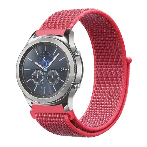 Hibiscus powder Gear s3 22 мм ремешок для samsung galaxy watch 46 мм 42 мм ремешок для часов gear s2 20 мм спортивный нейлоновый amazfit gtr huawei аксессуары для часов - Цвет ремешка: Hibiscus powder