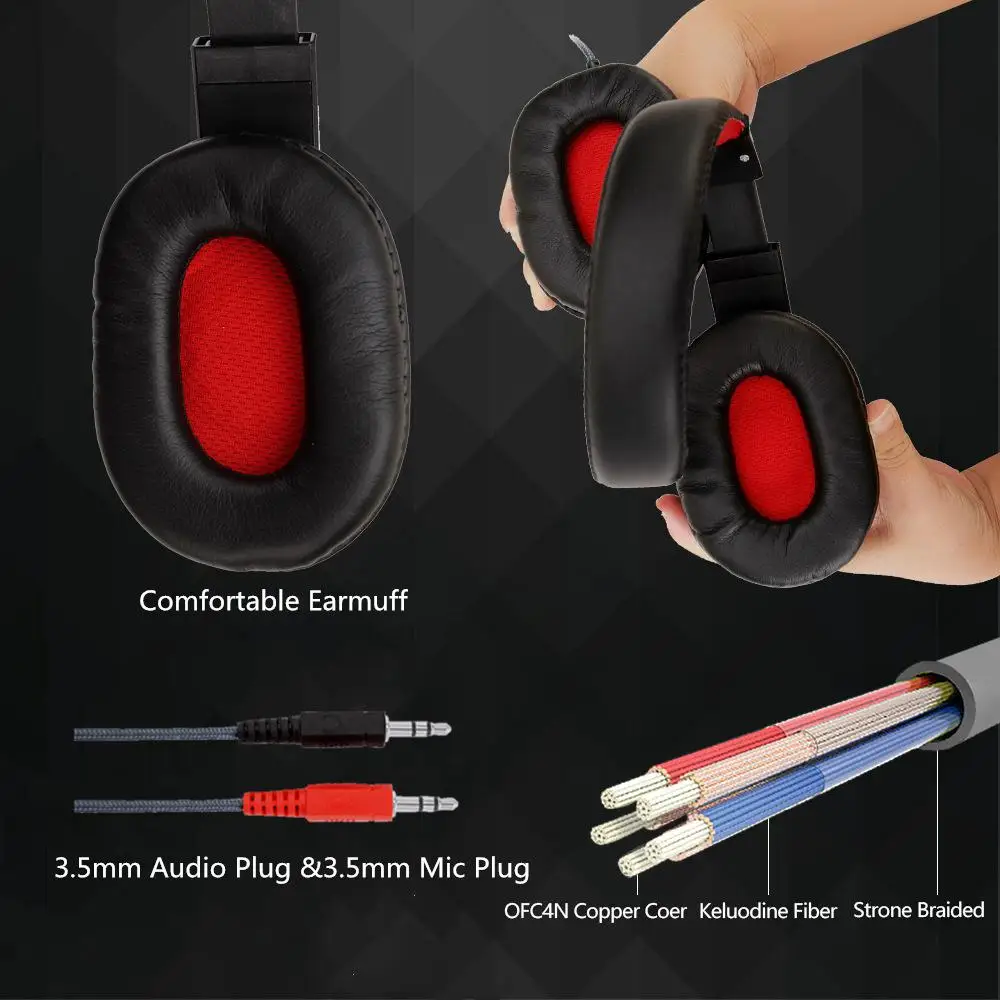 EastVita SY755MV Fashion Wired Gaming Headset Earphone for Computer