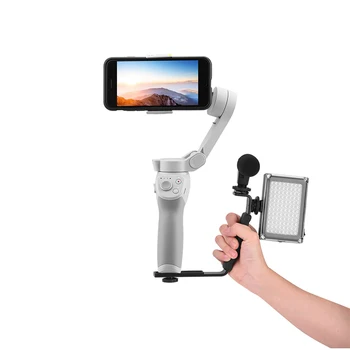 

L Shaped Handle Holder for DJI OM 4 for Osmo Mobile 3/2 Stabilizer Tripod Extension Rod LED Video Light Mount Microphone Bracket