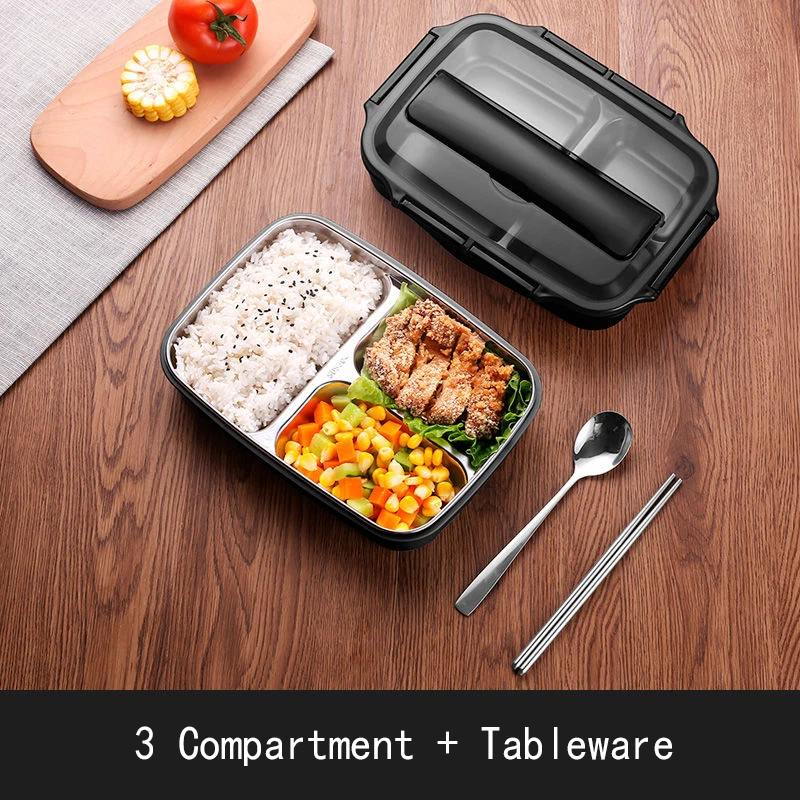 and Snack Storage 1400ml Stainless Steel Metal Lunch Box with Detachable Baffle and Foldable Spoon Morole Stainless Steel Bento Lunch Boxes Leak-Proof Lunch Box for Children and Adults 