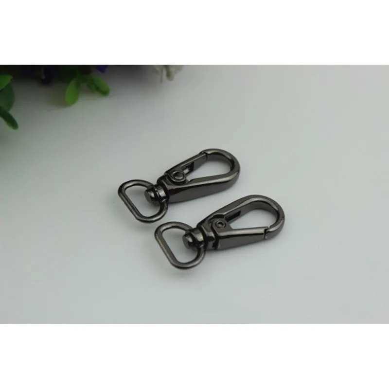 gunblack-13mm Meetee10/30pcs13mm 16 мм связка для ключей металлическая пряжка для сумки ошейник для собак застежка омаров адаптер для часов Аппаратные аксессуары AP507 - Цвет: gunblack-13mm
