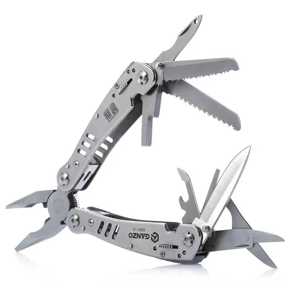 

Portable Outdoor Camping Multi Function Pliers Stainless Steel Multi Tools Kit Pocket Plier Nipper with Safety Lock