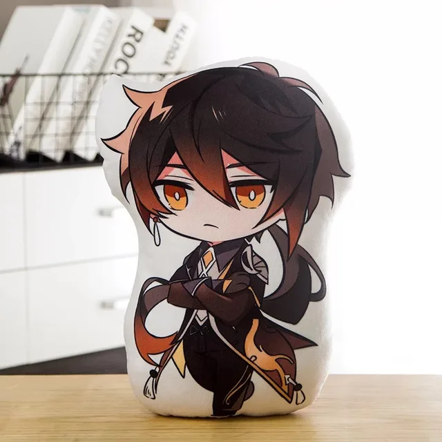 Genshin Impact Zhongli Tartaglia Xiao Venti Diluc Kaeya Paimon Keli Cosplay Anime Plush Toys Kawaii Cartoon Pillow Specification zhongli