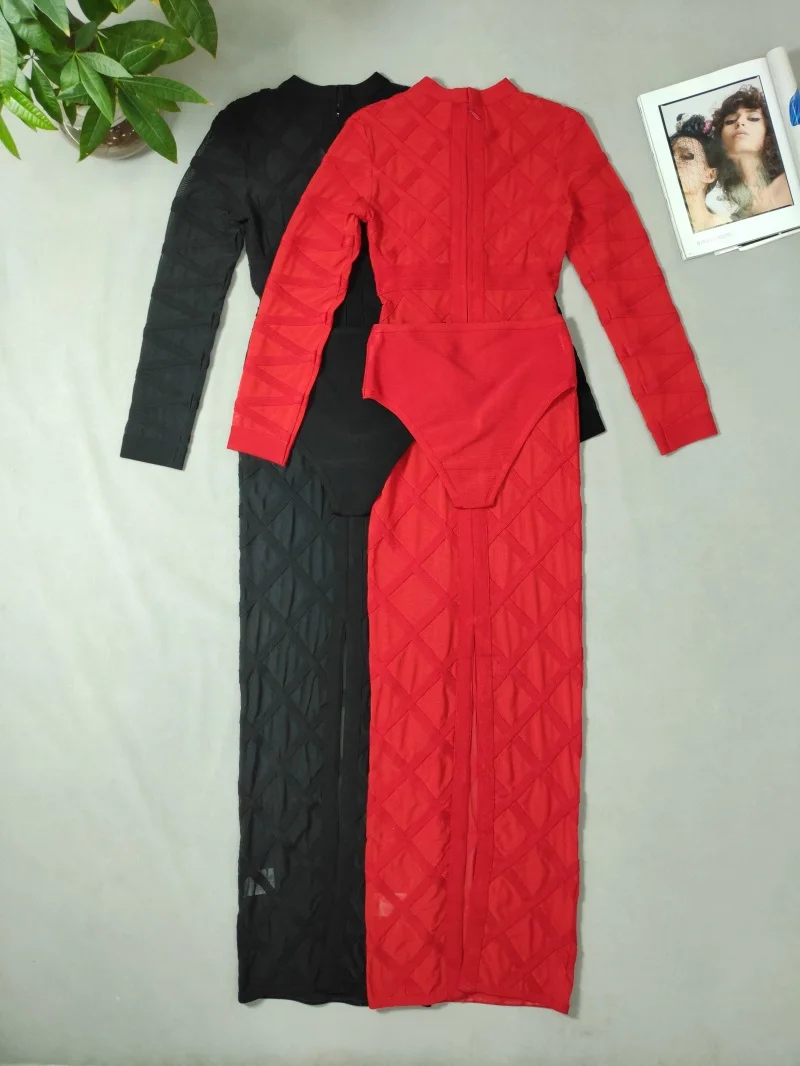 Облегающее платье макси с длинными рукавами, женские сетчатые Лоскутные облегающие платья, Сексуальные вечерние Клубные зимние платья черного цвета