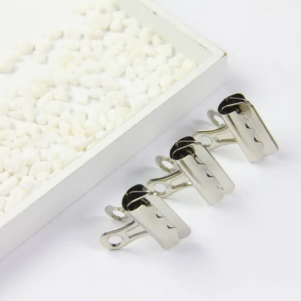 XRHYY 10Pcs 30MM Business Source Bulldog Clip Silver Metal Bulldog Bull Nose Clips-Binder Clips For School Office Home