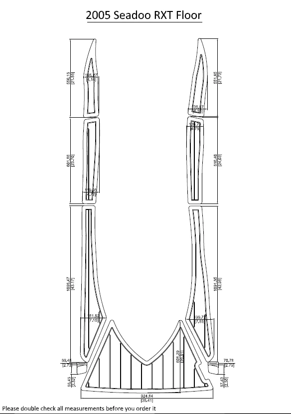 

2005 Seadoo RXT напольная платформа, лодка EVA Тиковый настил 1/4 "6 мм