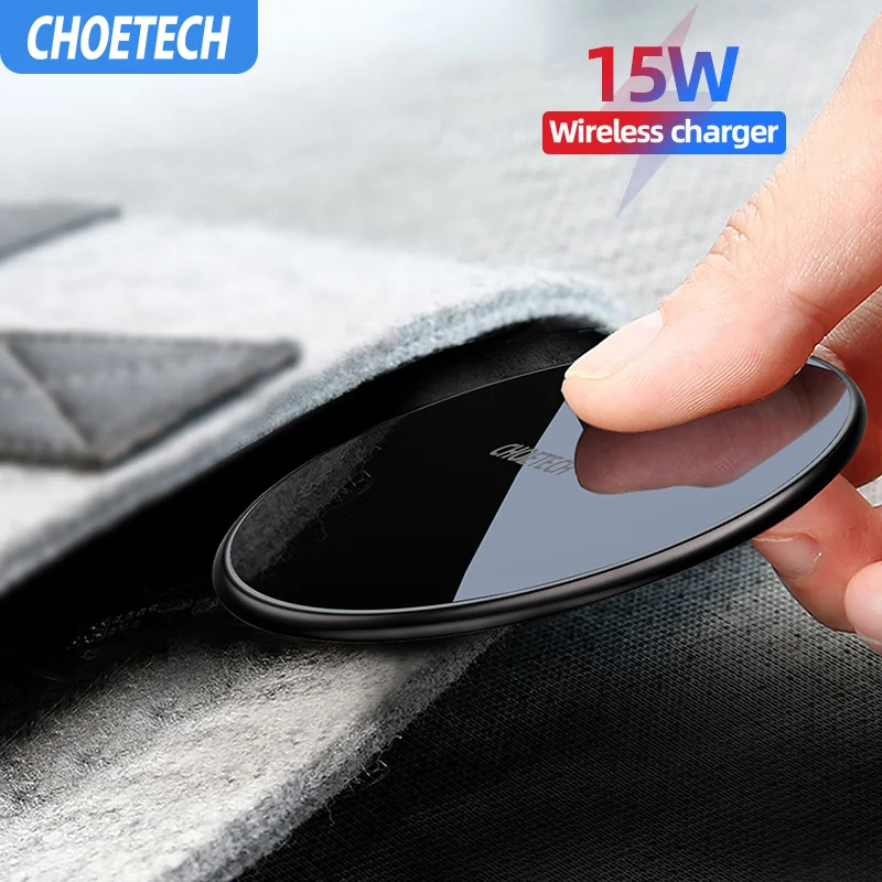  CHOETECH 15W Qi Wireless Charger for Samsung S10 S9 S8 Fast Charger Pad for iPhone 11 Pro XS Max X 
