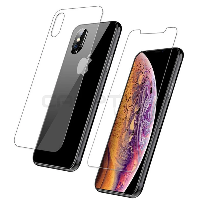 

2Pcs Front+Back Tempered Glass For iPhone 11 6S 7 8 XS Max XR X Screen Protector For iPhone 11 Pro 7 8 6 6S Plus Protective Film