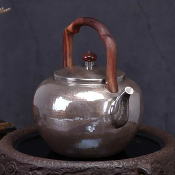 

Sterling Silver Teapot Household Kung Fu Tea Set Kettle Tea Ceremony Tea Making Filter Silver Pot