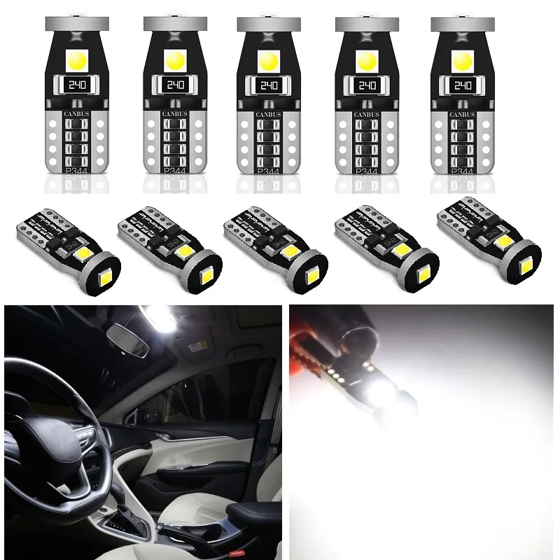 Светодиодные лампы Canbus 10x W5W T10 для Volkswagen VW POLO Golf 5 6 7 GTI Passat b5 B6 JETTA MK5 MK6 автомобильная