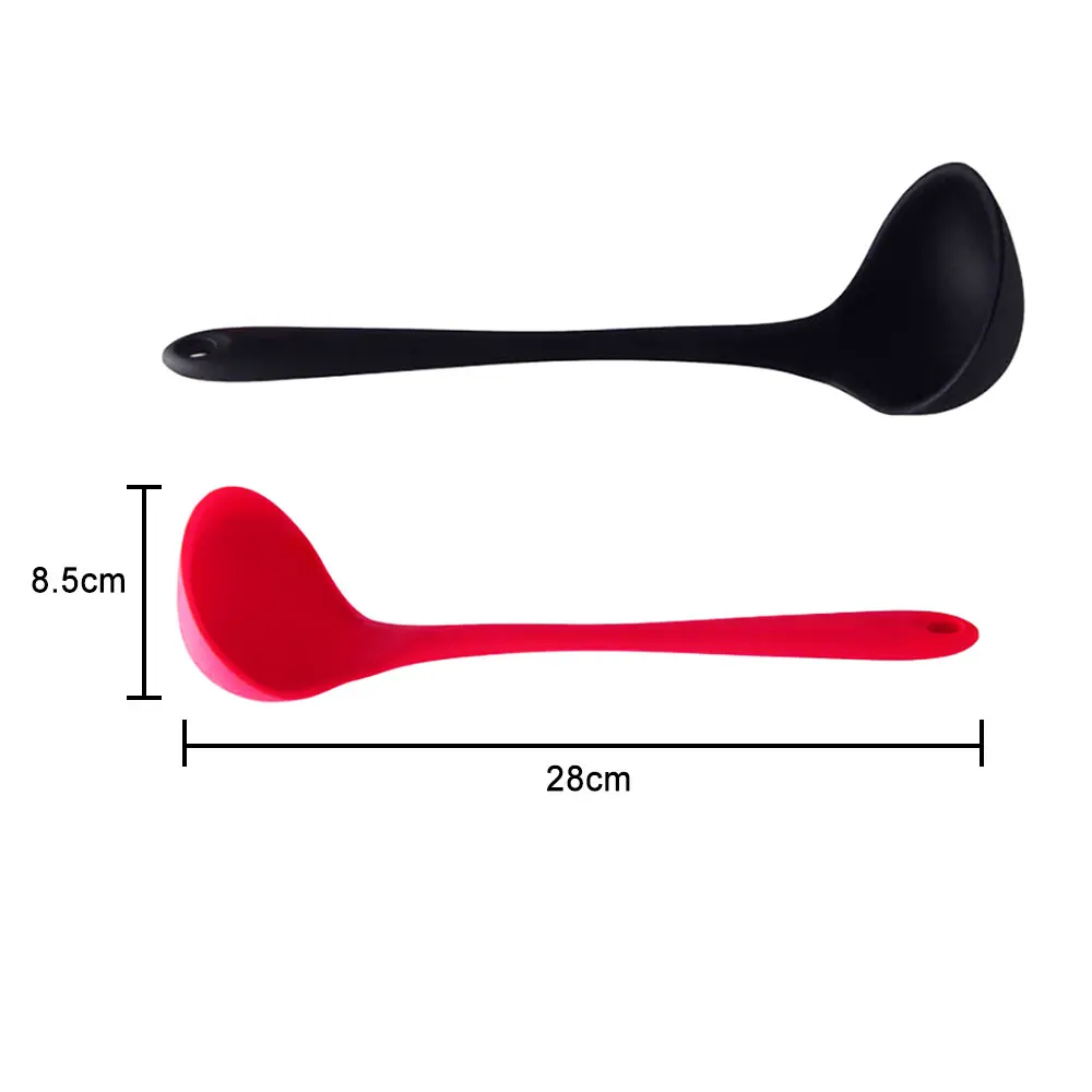 Silicone world Long Handle Soup Spoon Scoops Long Handle Porridge Spoon Rice Ladle Scoops public spoon Kitchen Tool Cooking Tool kitchenware accessories