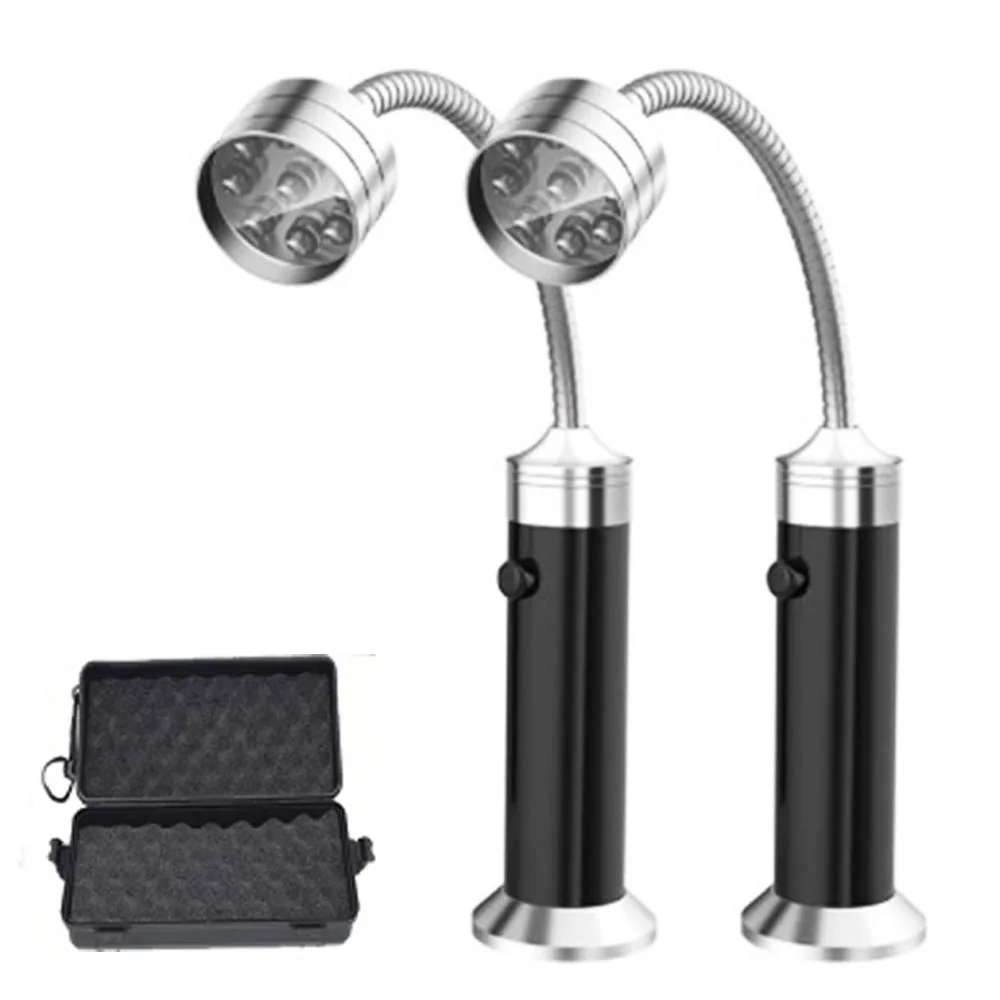 

2PCS Flexiable 9LED Mini Flashlight Torch BBQ Light 3AAA Work Light Inspection Lamp Table Desk Lamp Portable Camping Tent Light