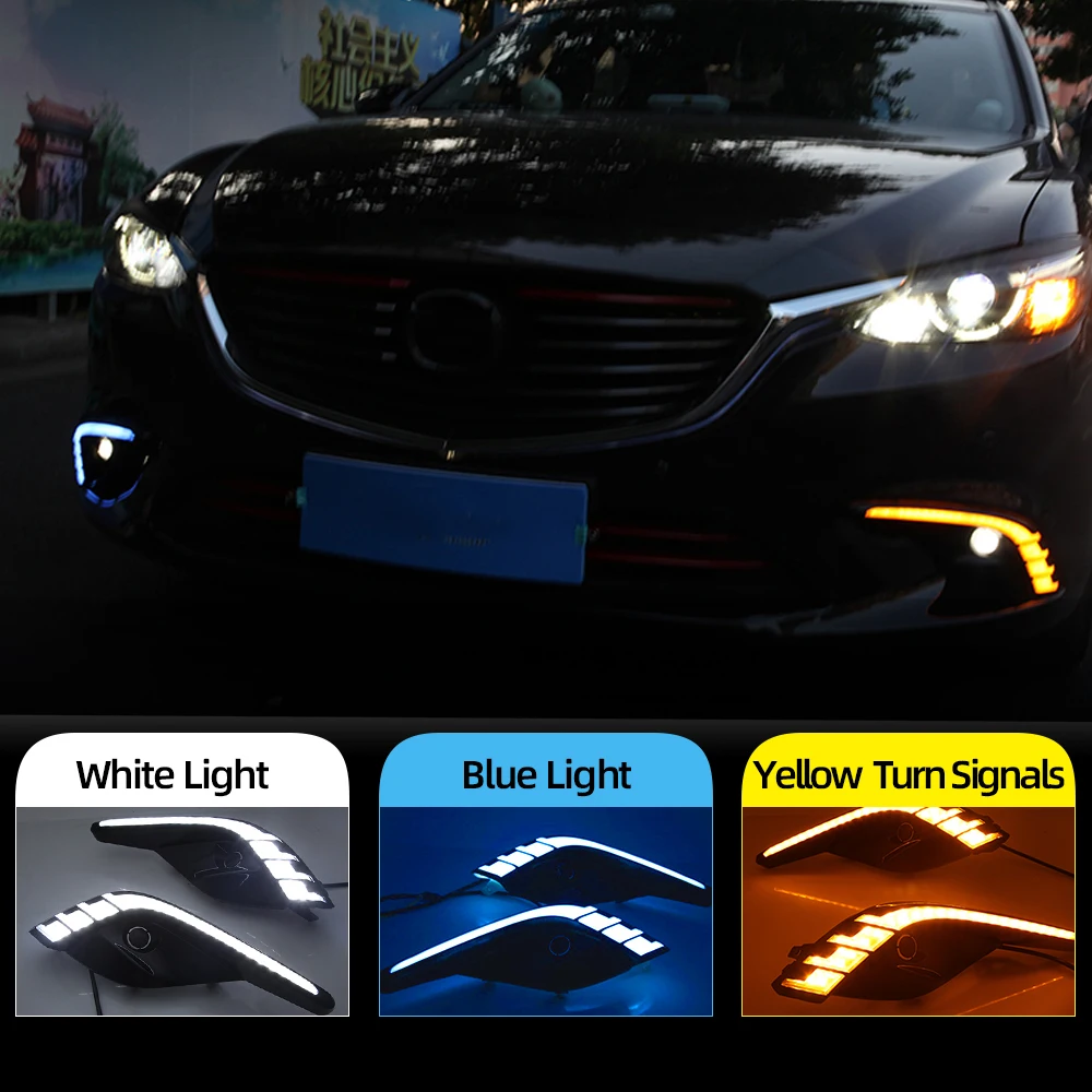 Juventud maceta Subir Luces LED de circulación diurna para Mazda 6, Mazda6, Atenza, 2016, 2017,  2018, 1 par|Ensamblaje de luces de coche| - AliExpress