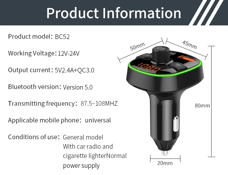 Jilang fm-передатчик модулятор Bluetooth Автомобильный ЖК MP3-плеер беспроводной радио адаптер Handsfree автомобильный комплект u-диск с зарядным