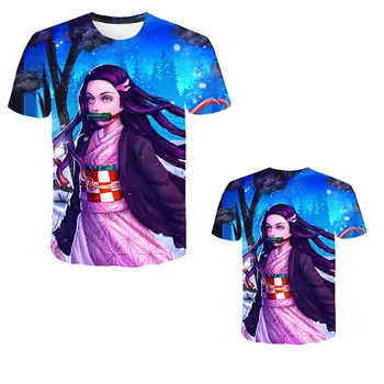 

Demon Slayer Funny Cartoon T Shirt Men/women Kimetsu No Yaiba Japanese Anime T-shirt Fashion Graphic Tshirt Hip Hop Top Tee Male