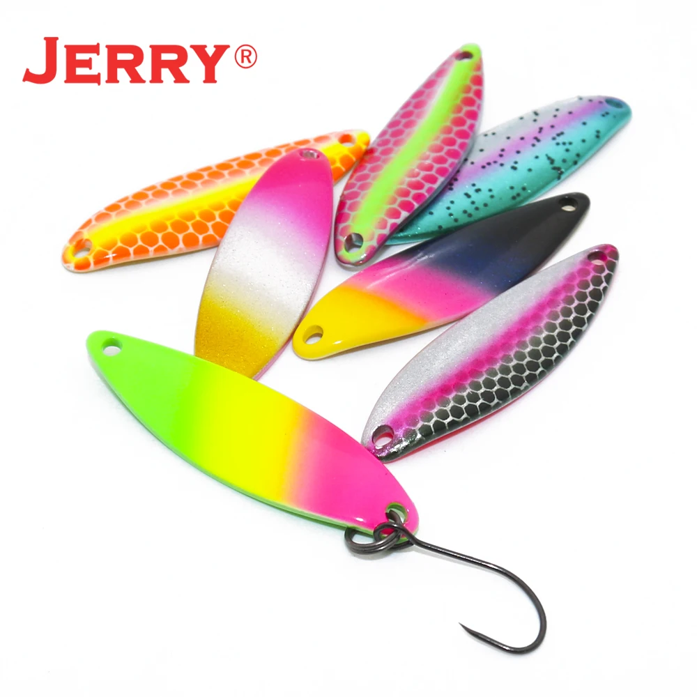 Jerry Leo Ultralight Metal Trout Fishing Spoons Micro Fluttering