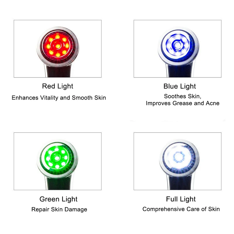  Radiofrequency EMS LED 3 color Light Beauty Device lifting skin Rejuvenation vibration massage for 