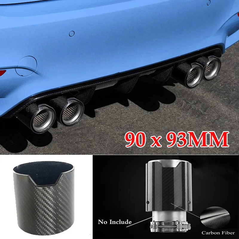 

1pcs Carbon Fiber Black Car Exhaust Pipe Cover Sleeve Muffler Tip Accessories