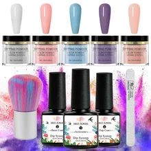 Встречаются по всей порошок Набор для ногтей кисть Инструменты для маникюра порошки для ногтей удаляющийся замачиванием базовое, топовое покрытие активатор набор кистей