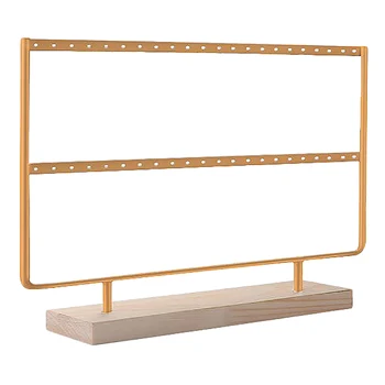 

Earrings Organizer Jewelry Display Wood Stand (44 Holes 2 Layers)