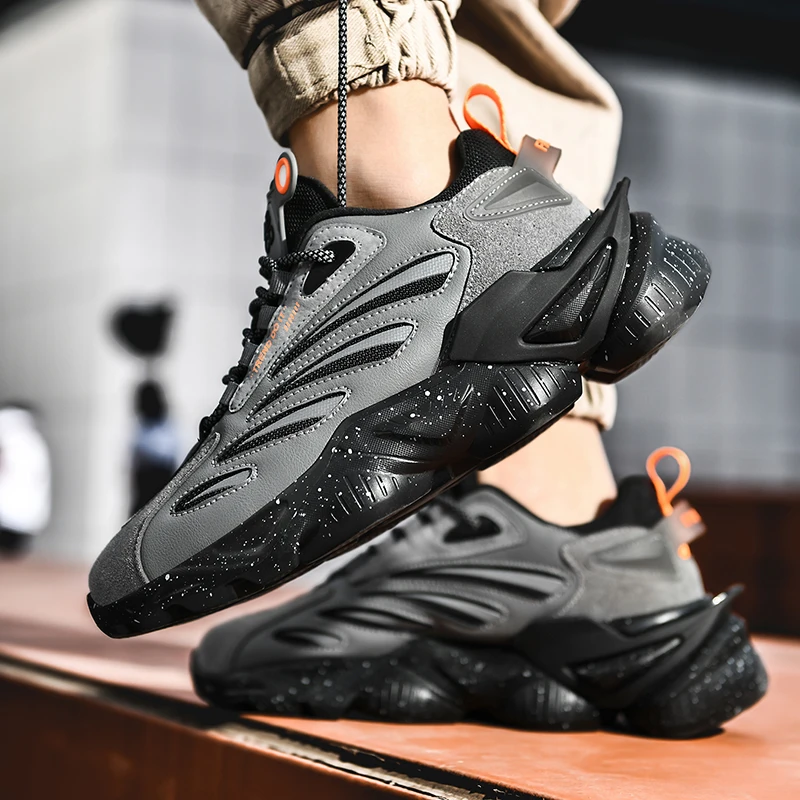 Men Shoes Jogging Sneakers For Men Summer Mesh Casual Sport Sock Shoes Lace-up Outdoor Running Shoes Man skecher Basket Shoes