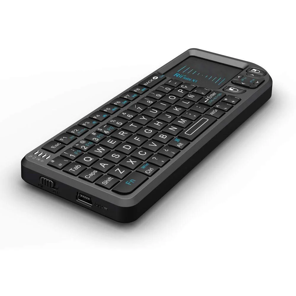 Rii x1 Mini Espanhol 2.4ghz Teclado sem Fio Rato de ar com Touchpad para Caixa tv Android Mini pc Portátil - Imagem 4