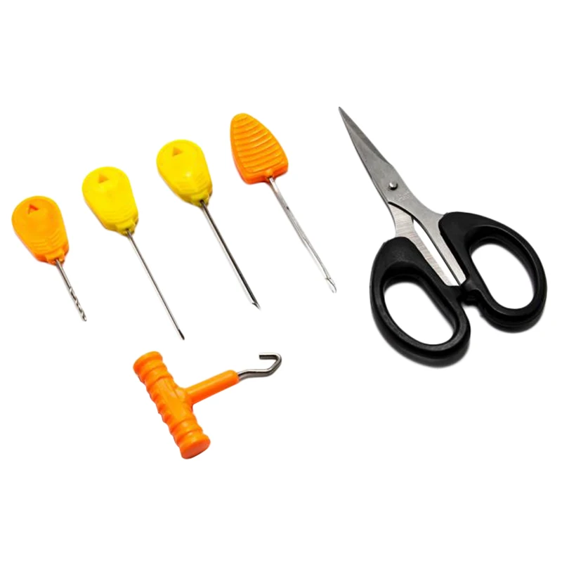 

6Pcs/Set Fishing Scissors Knot Tool Bait Needle Hook Kit Portable Durable Accessories For Fishing