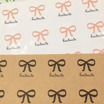 

500pcs,Simple Style Cursive Writing design Sticker Labels Seals Gift Stickers for Wedding Labels Hand Made Kraft Sticker