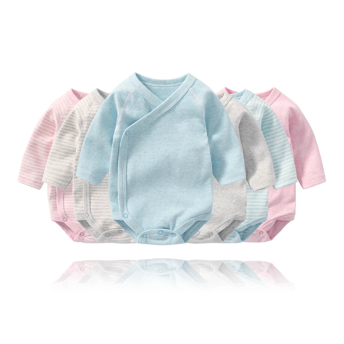 

Newborn baby bodysuit baby double-layered clothing triangle romper long-sleeved autumn and winter thick long sleeve onesie baby