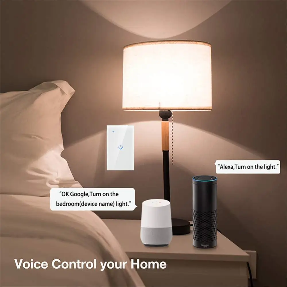 Lonsonho умный Wi-Fi переключатель EU US 1 2 3 банда Tuya Smart Life App беспроводной пульт дистанционного управления Умный дом сенсорный панельный светильник переключатель