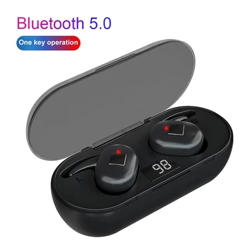 

Q1 TWS Bluetooth 5.0 Wireless Stereo Sound Noise Reduction Earphones Smart Phone LED Display Portable Audio Video Earbuds