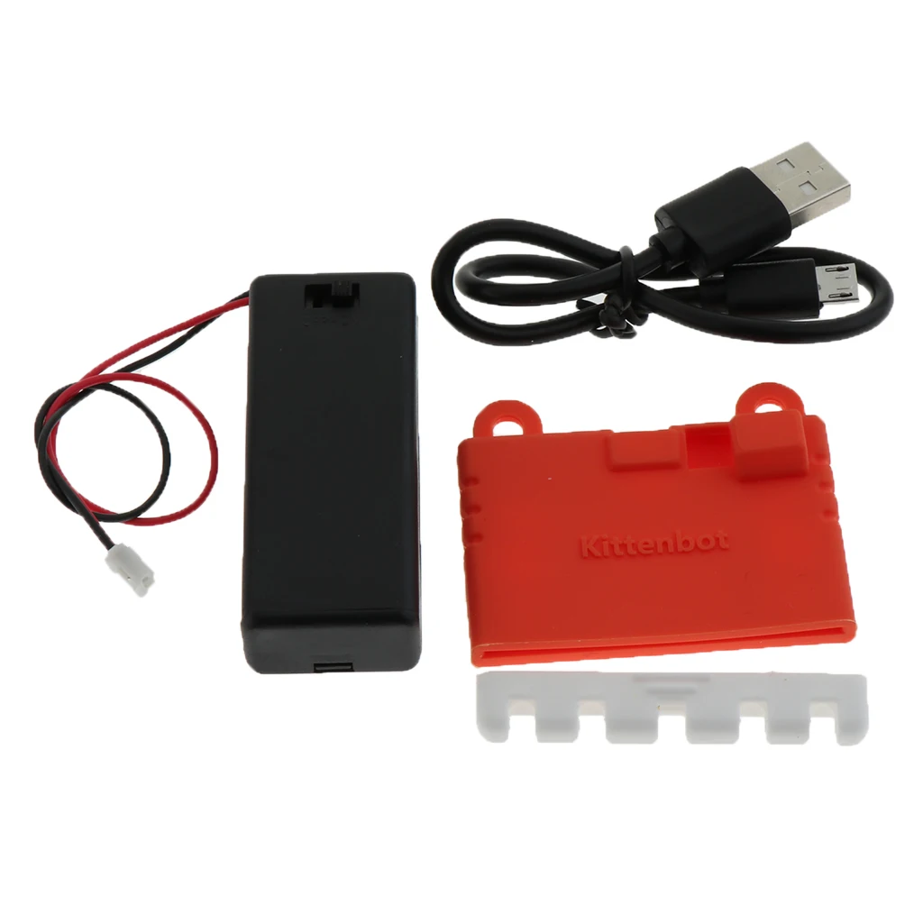 Силиконовый чехол MagiDeal+ блок питания+ набор кабелей для BBC Micro Bit Kit, красный