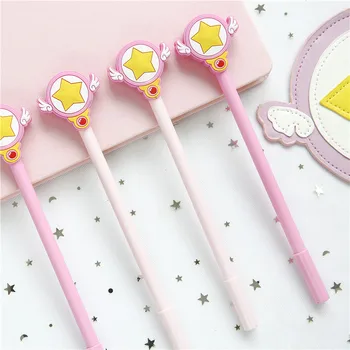 

1pc Fairy's Magic Wand Gel Pen Cute Rubber Toy Pen High Quality School Supply Kawaii Stationery For Children Black/Blue Ink