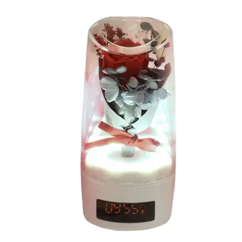 

Eternal Flower Blue tooth Speaker Time Alarm Clock Colorful Led Lights Q0KF