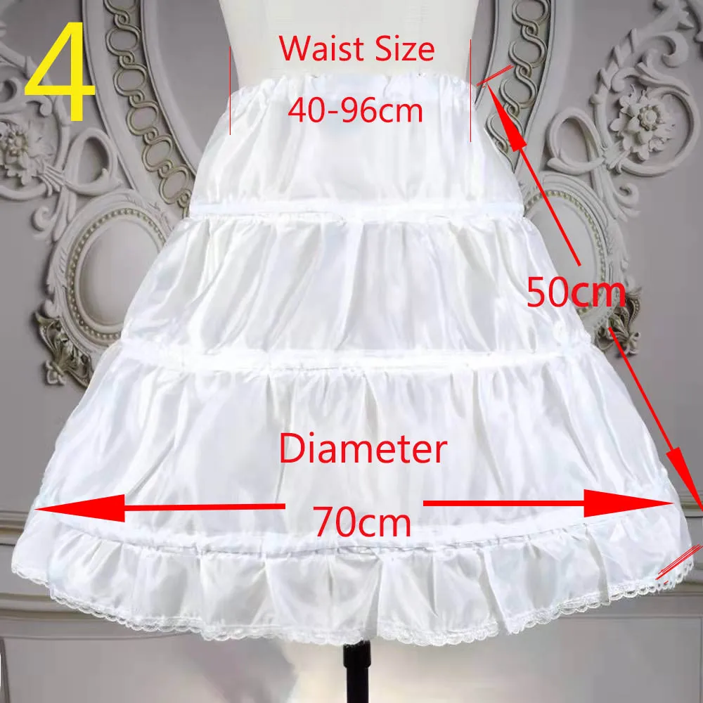 Girl Lolita Cosplay Wedding Petticoat Party Short Dress Underskirt Jupon Enfant Ballet Tutu Skirt Crinoline Slit lolita petticoat flower girl underskirt wedding petticoat