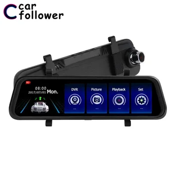 

Car DVR 9.88" Dash Cam Full HD IPS Touch Screen Car Camera Dual Lens Video Recorder Rearview Mirror With Night Vision G-Sensor