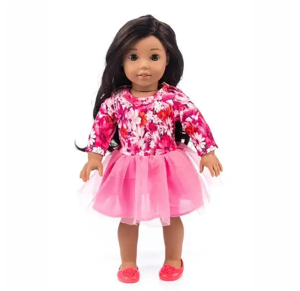 Модное платье одежда подходит с американским платье для девушки куклы 18 дюймовых кукол Одежда и аксессуары платья(обувь не входит в комплект - Цвет: 09