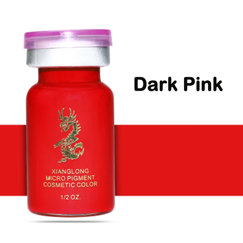 Dark Pink Профессиональный Перманентный макияж, микро пигменты, чернила для татуировки, бровей, подводка для глаз, губ, макияж, 23 Цвета, художественная татуировка, комплект поставки - Цвет: Dark Pink