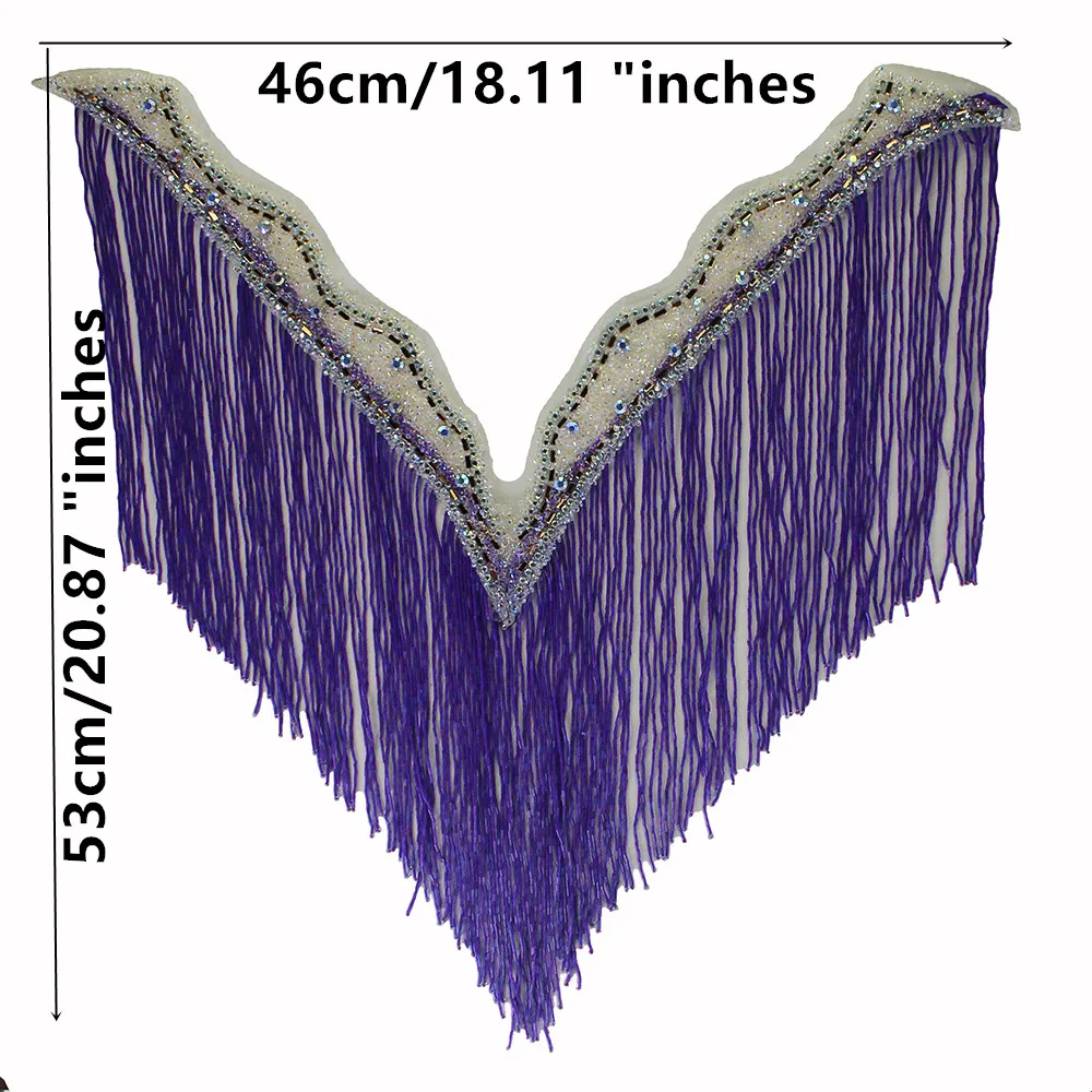 1 шт. длинное украшение для латиноамериканского платья с бахромой и V образным