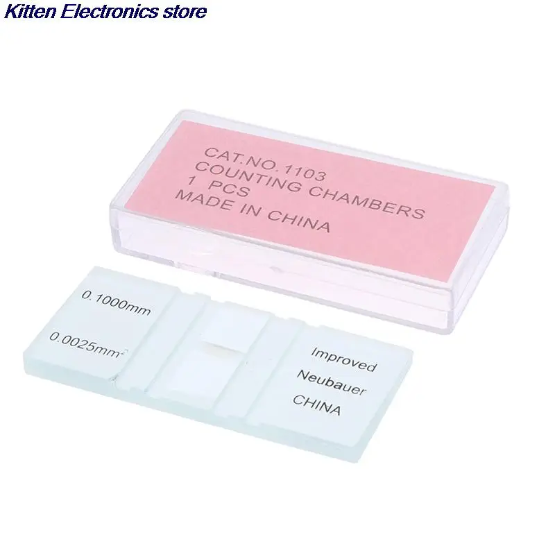 Blood Cell Count Plate Glass Microscope Slide With Grid Counting Chambers For Hemocytometer Yeast Counting Biology Tool 74x33mm blood cell counting chamber