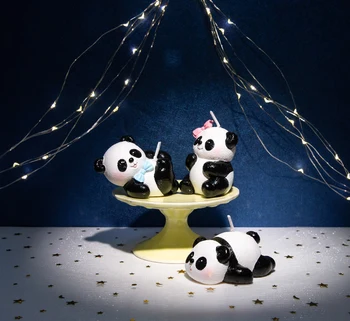 

Panda Candle Baby Shower Birthday Party Children Cake Topper Decor Supplies