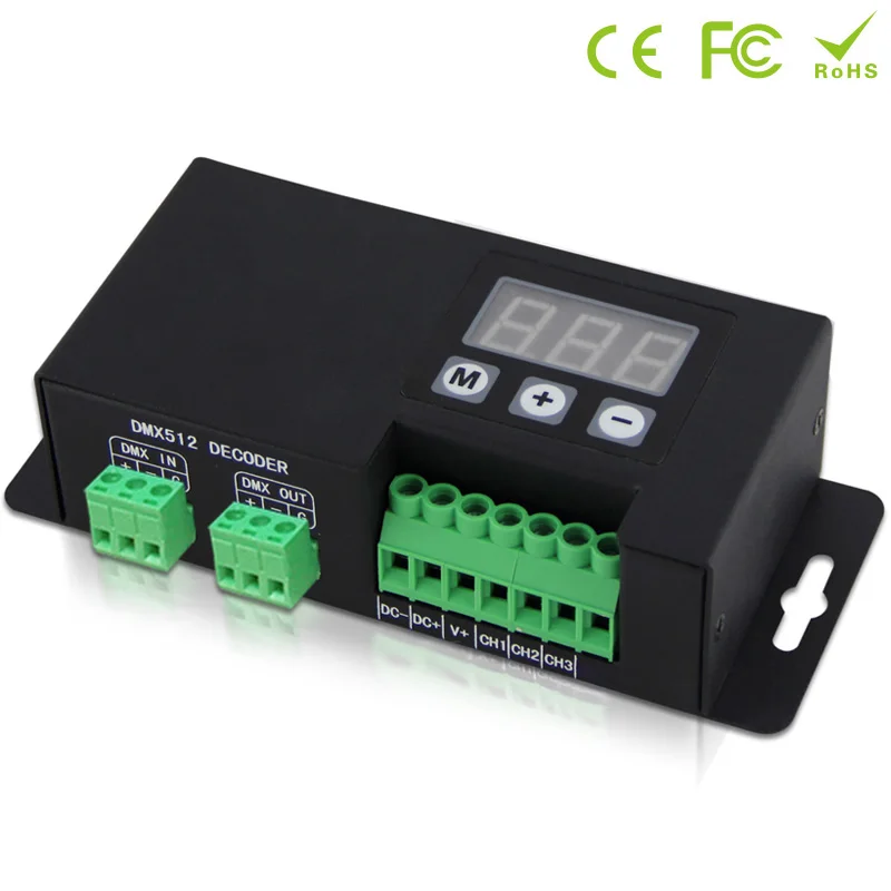 BC-853-CC/BC-853;3CH led RGB light dmx master controller;led 350mA 700mA led CC/CV PWM DMX512 Decoder driver for LED Strip light