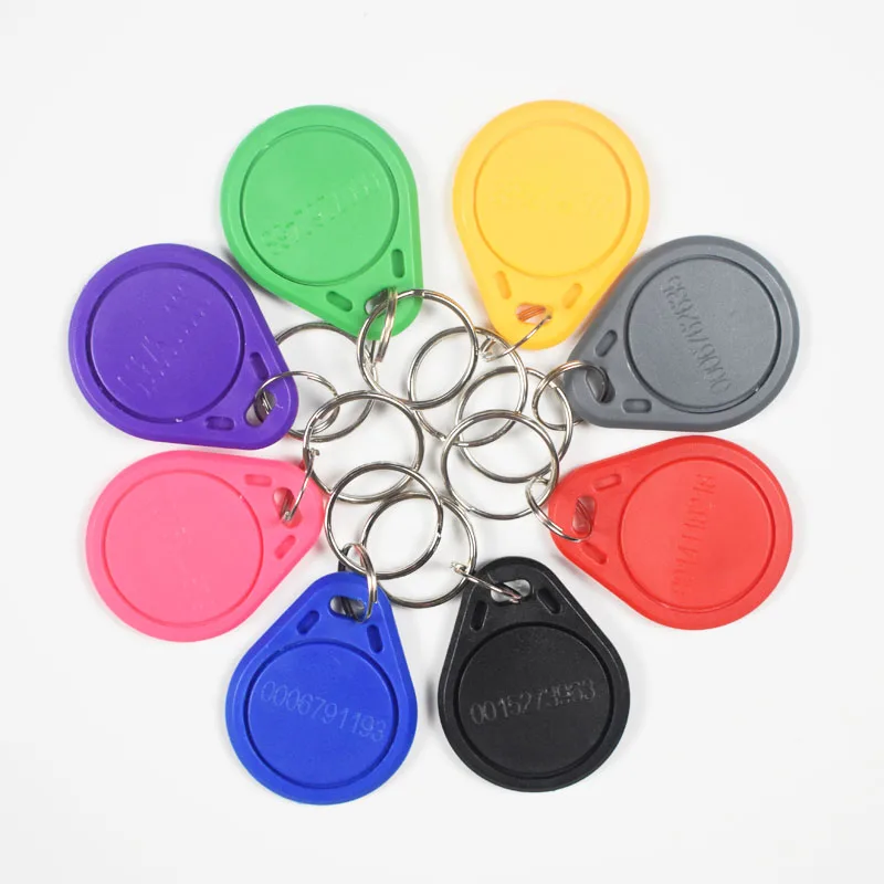 

10Pcs RFID Tag Key Fob Keyfobs Keychain Ring Token 125Khz Proximity ID Card Chip EM4100 TK4100 for Access Control Attendance