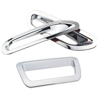 

For Nissan Rogue X-Trail 3Pcs/Set Chrome Rear Tail Fog Light + Brake Light Lamp Cover Trim Car Styling