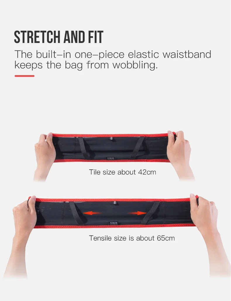 AONIJIE W938S Slim Jogging Running Waist Belt Bag Pack Travel Money Trail Marathon Gym Workout Fitness 6.9