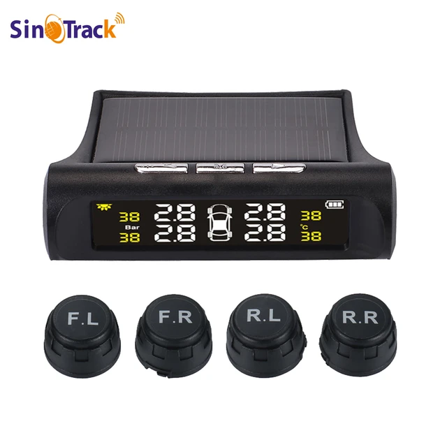 Car TPMS Tire Pressure Monitoring System Solar Power Digital TMPS