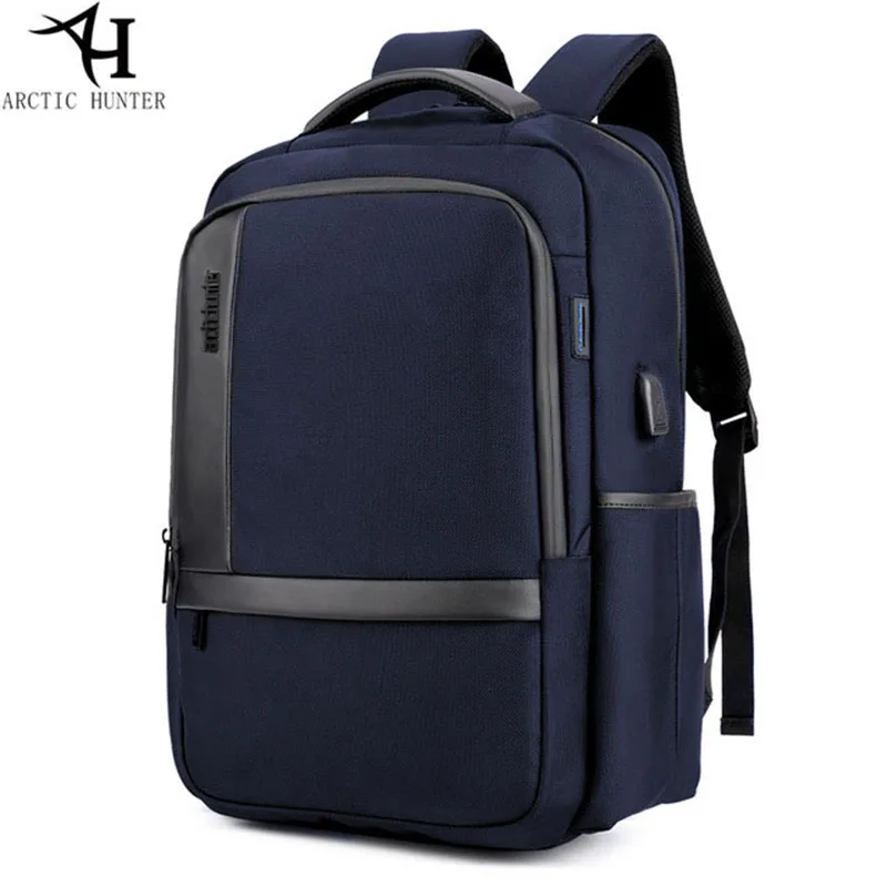 ARCTIC HUNTER деловой рюкзак для ноутбука 15,6 дюймов водонепроницаемый компьютерный рюкзак мужские рюкзаки с usb-портом для зарядки - Цвет: Blue
