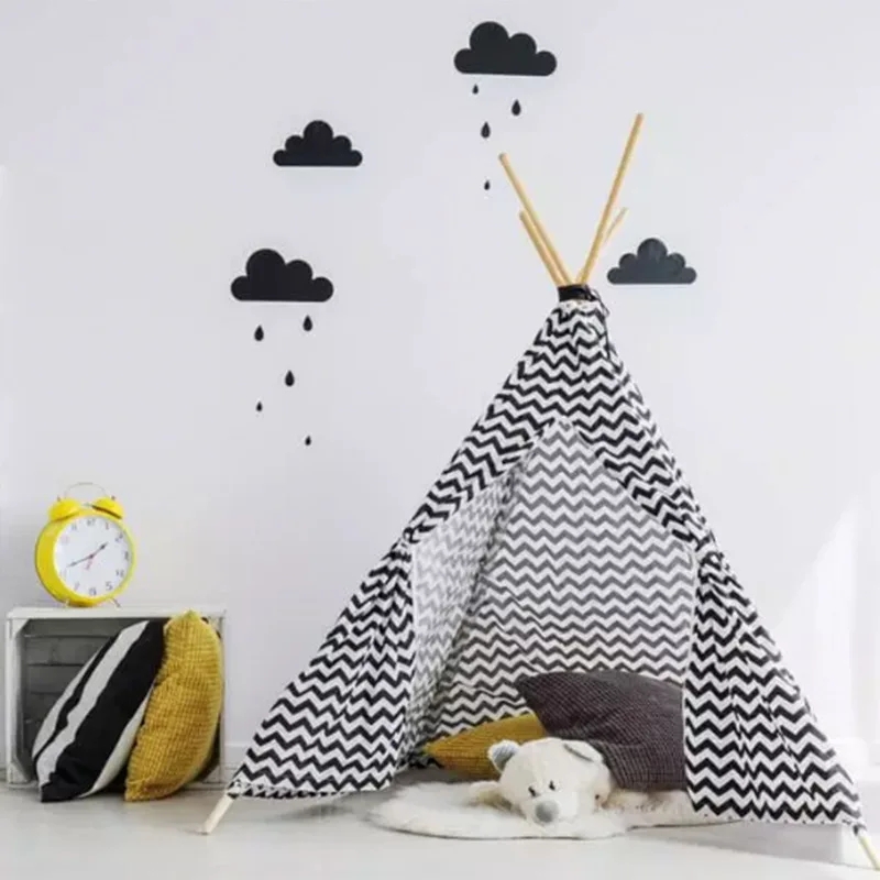 

INS KID'S Tent Solid Wood Stripes Indian Game Tent Indian Tent Source Strength Customizable